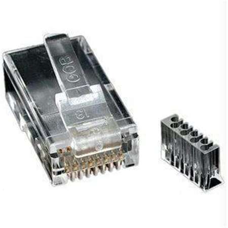 Dynamicfunction Cat 6 Rj45 Modular Plug For Solid Wire, 50PK DY131599